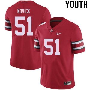 Youth Ohio State Buckeyes #51 Brett Novick Red Nike NCAA College Football Jersey In Stock ZCQ2444YW